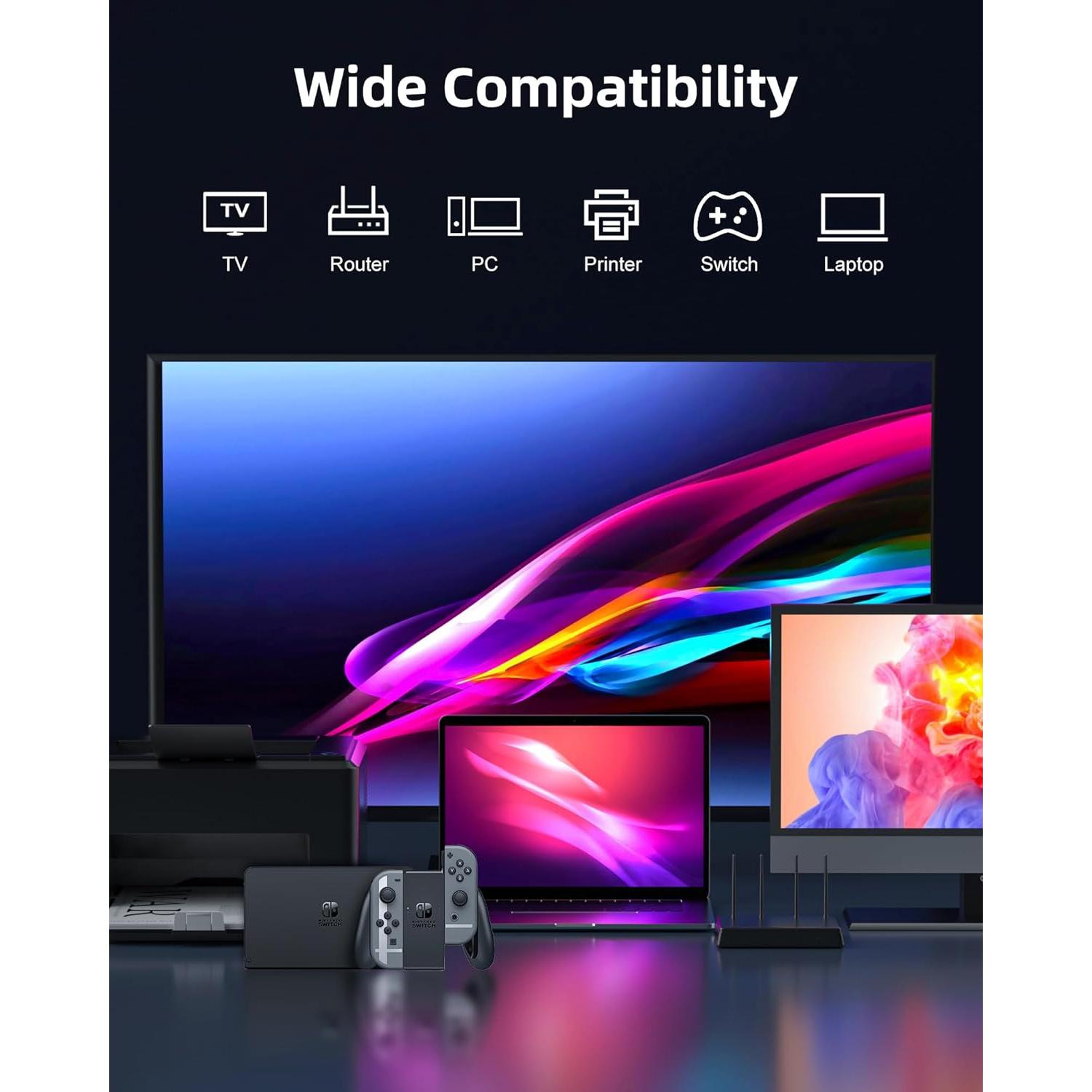 Acoplador Ethernet 10Gbps Getrish, Extensor RJ45 Femenino 2 Pzas