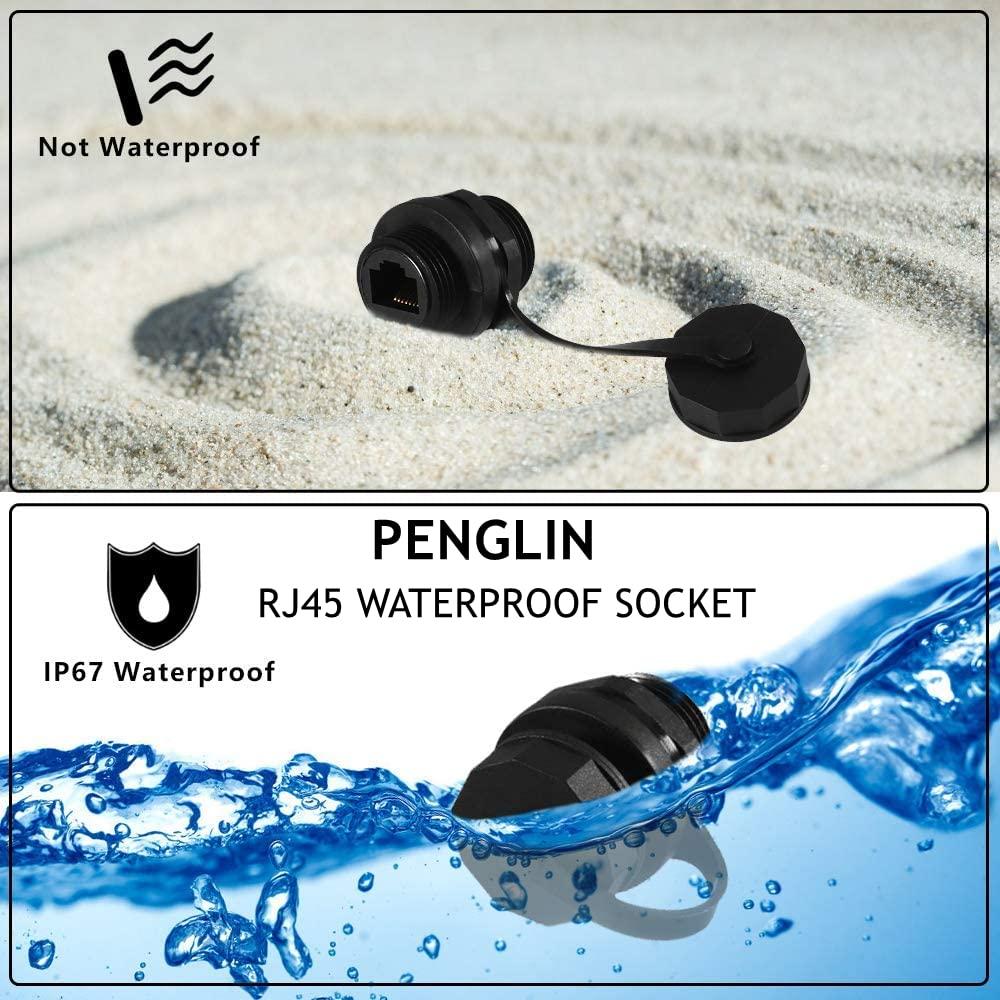 Acoplador RJ45 Hembrado a Hembrado PENGLIN IP67 CAT6