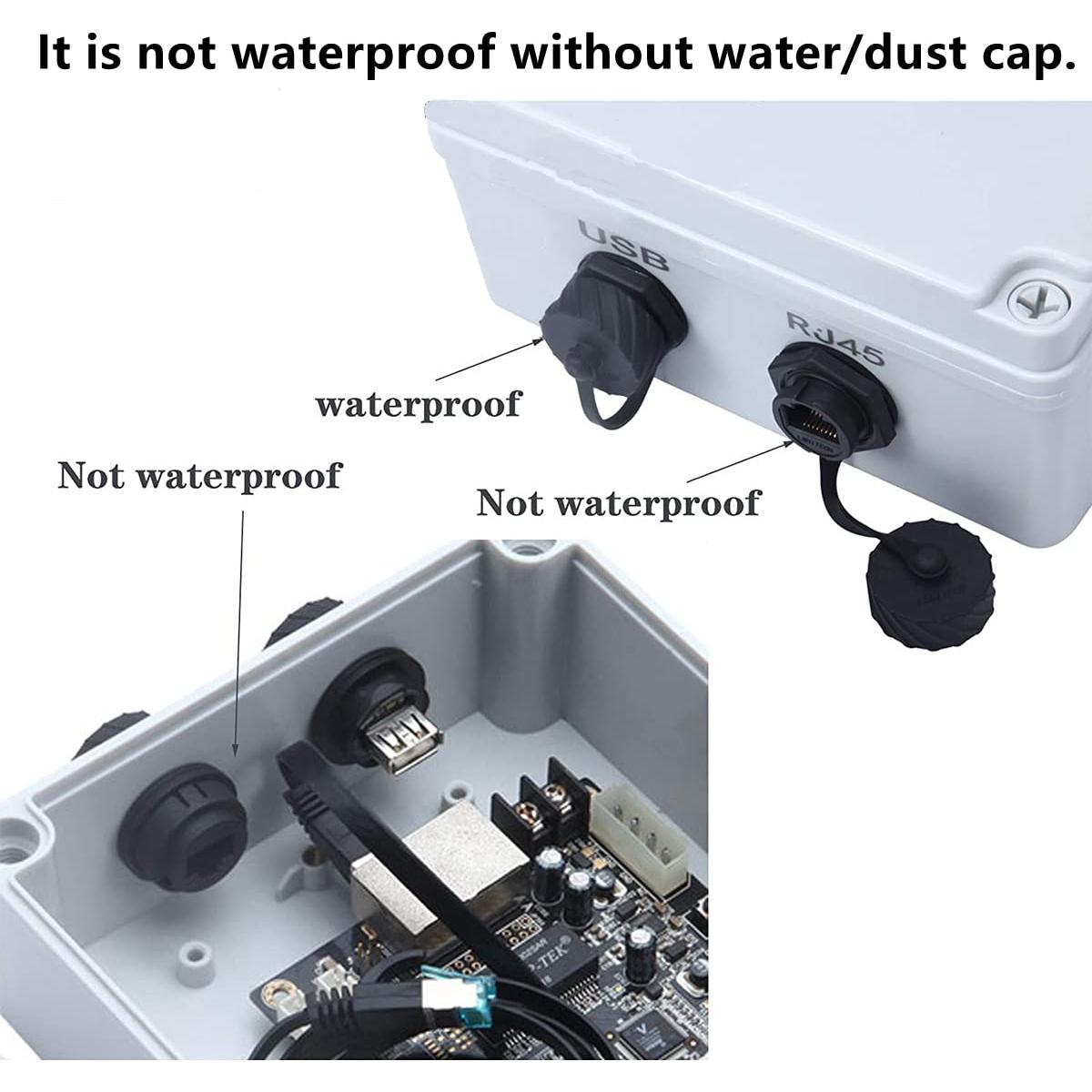 Acoplador RJ45 Hembrado a Hembrado PENGLIN IP67 CAT6