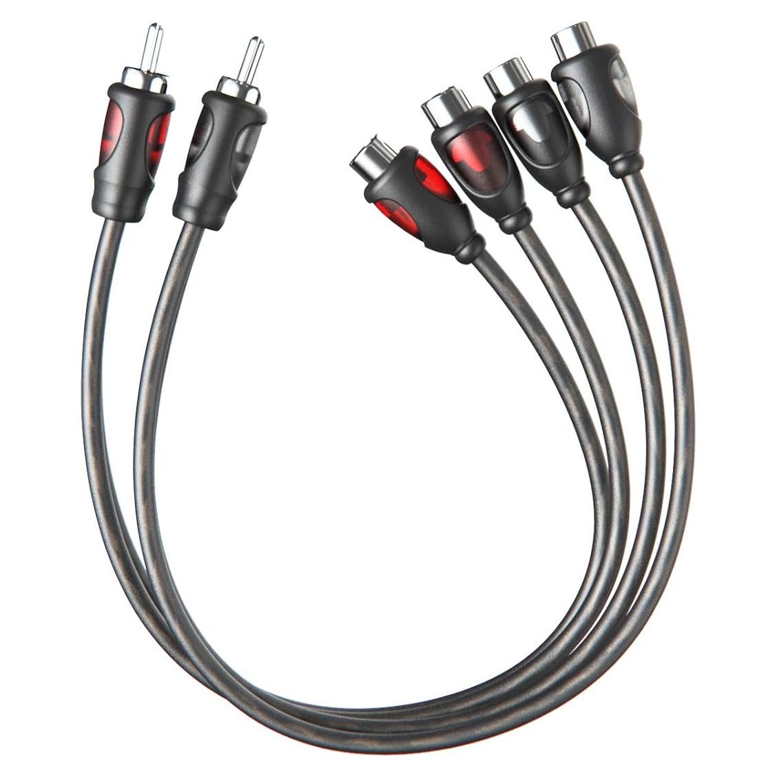 Cable Divisor RCA 1 Macho a 2 Hembras ROCKRIX 30.5 cm