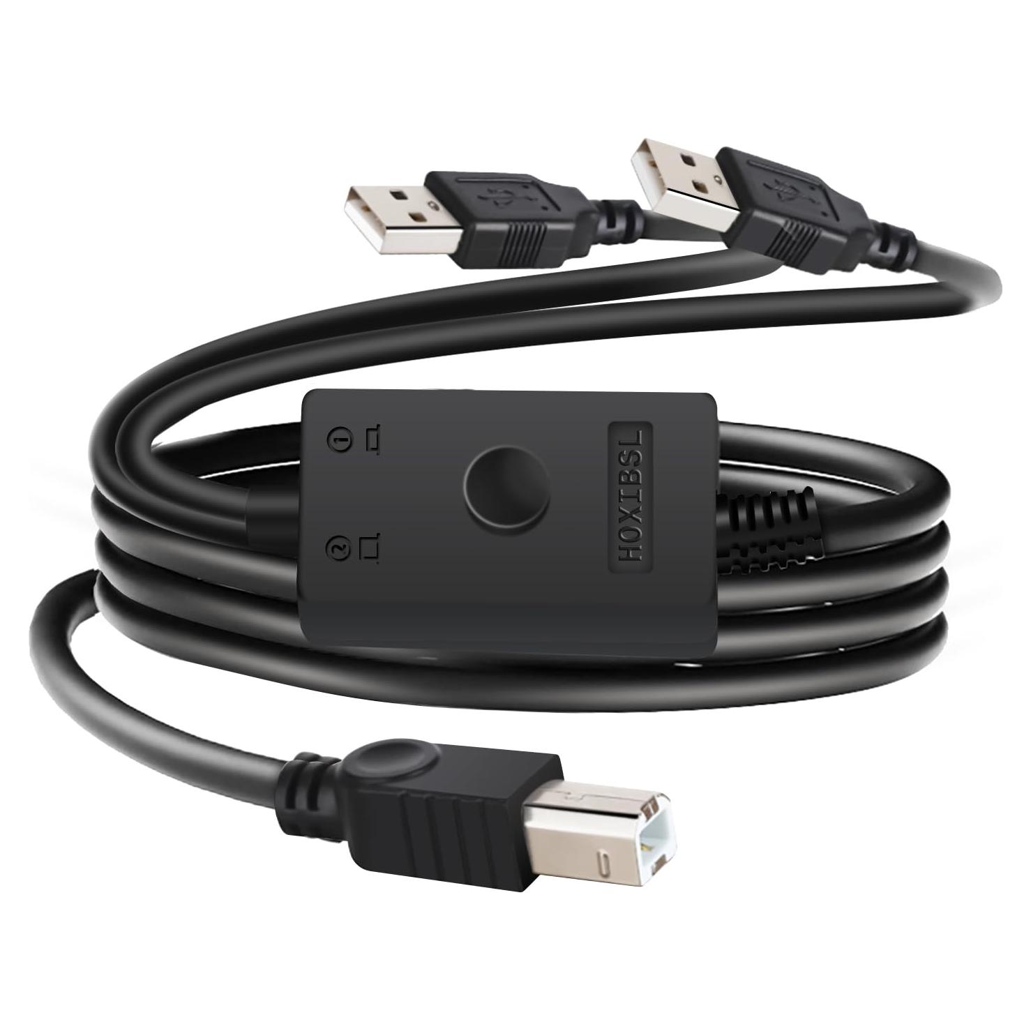 Cable Divisor USB 2 en 1 HOXIBSL 4.5M con Interruptor