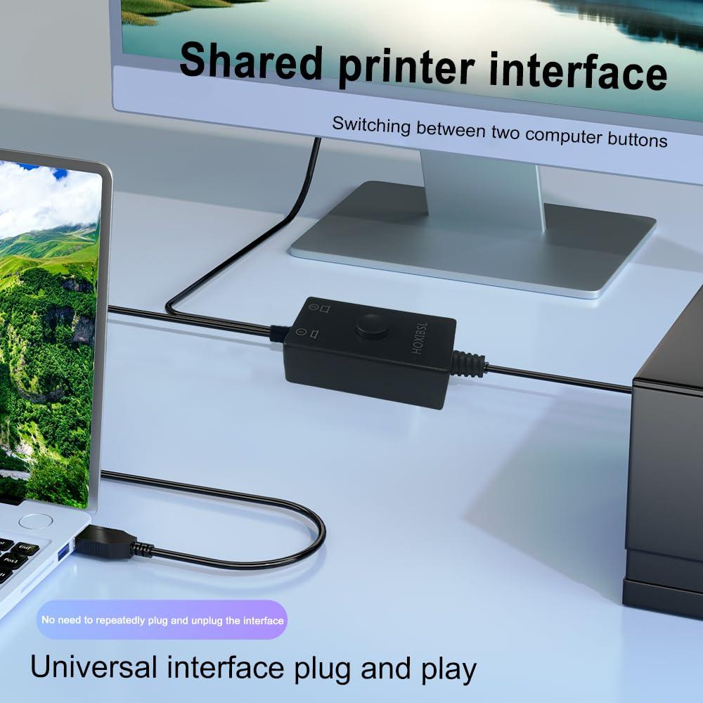 Cable Divisor USB 2 en 1 HOXIBSL 4.5M con Interruptor