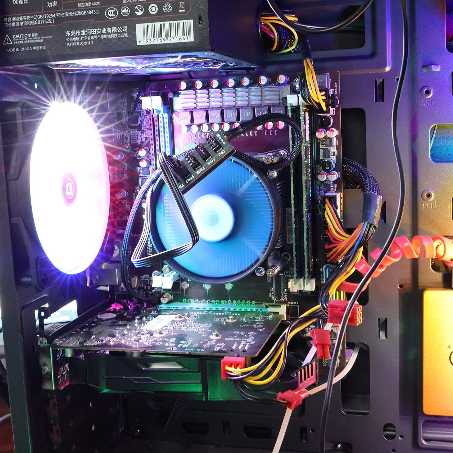 Cable de Extensión de Ventilador PWM 1 a 5 ThreeBulls 40 cm