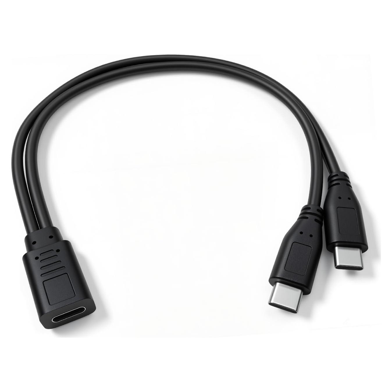 Cable divisor de carga USB-C 2 en 1 Copnacx 30 cm 15W