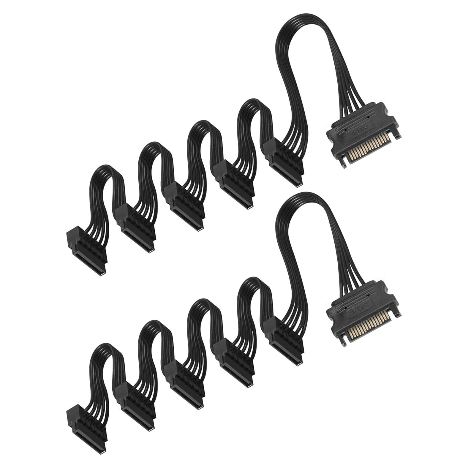 Cable Divisor de Alimentación SATA upHere 1 a 5 500mm Negro