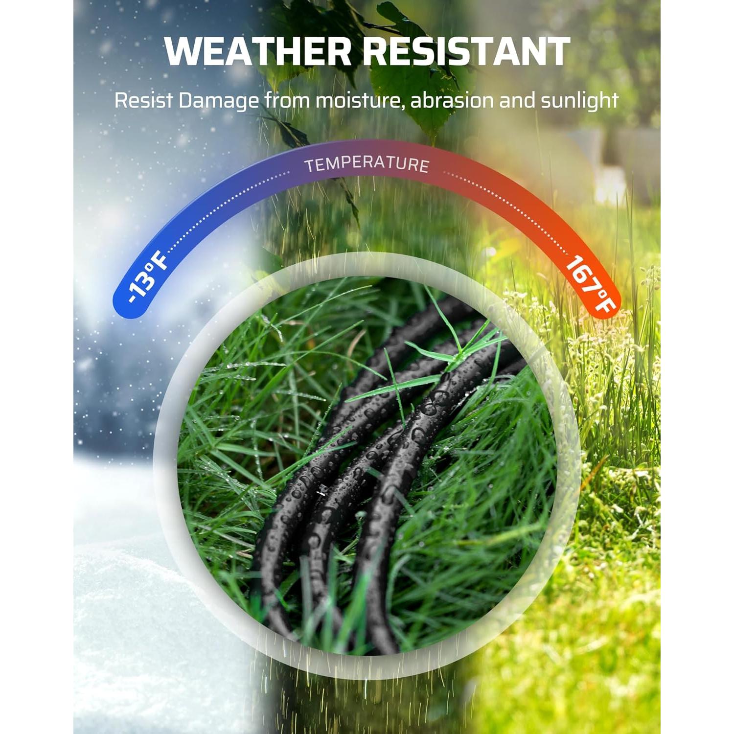 Divisor de Cable de Energía 1 a 3 Dewenwils 45.72 cm Negro