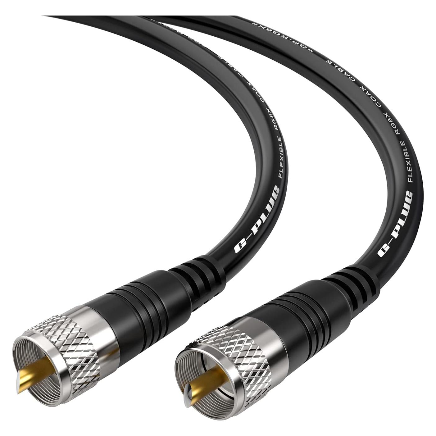 Cable Coaxial RG8X G-PLUG 1.83M 50 Ohm Doble Blindaje PVC