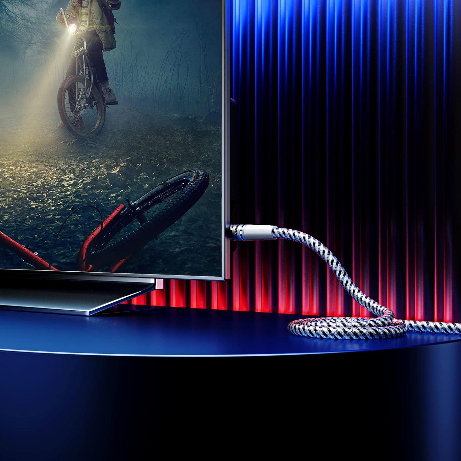 Cable Coaxial RG6 Maximm 0.91m Trenzado Nylon 3 Paquete