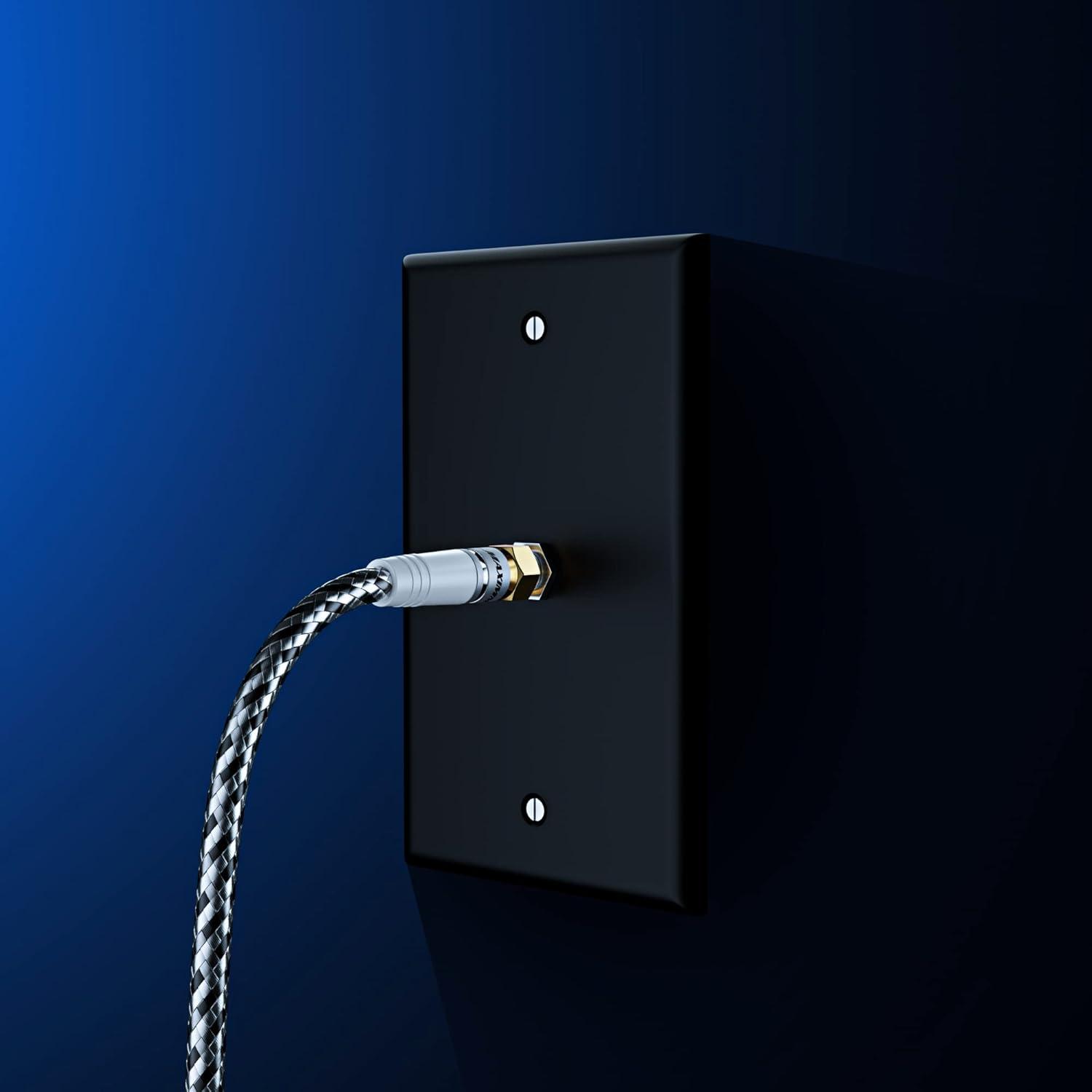 Cable Coaxial RG6 Maximm 0.91m Trenzado Nylon 3 Paquete