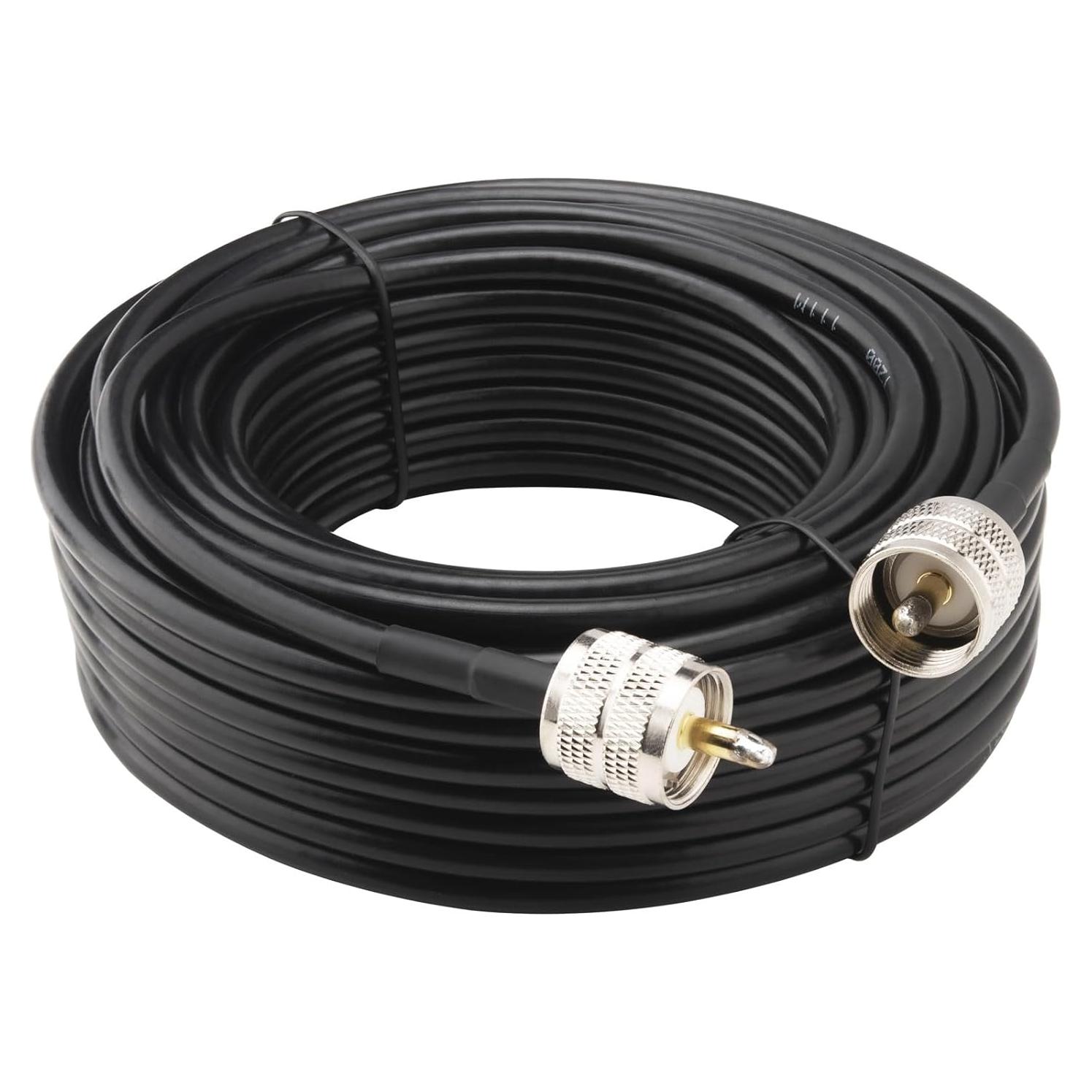 Cable Coaxial UHF Boobrie 15m PL259 Macho a Macho Baja Pérdida