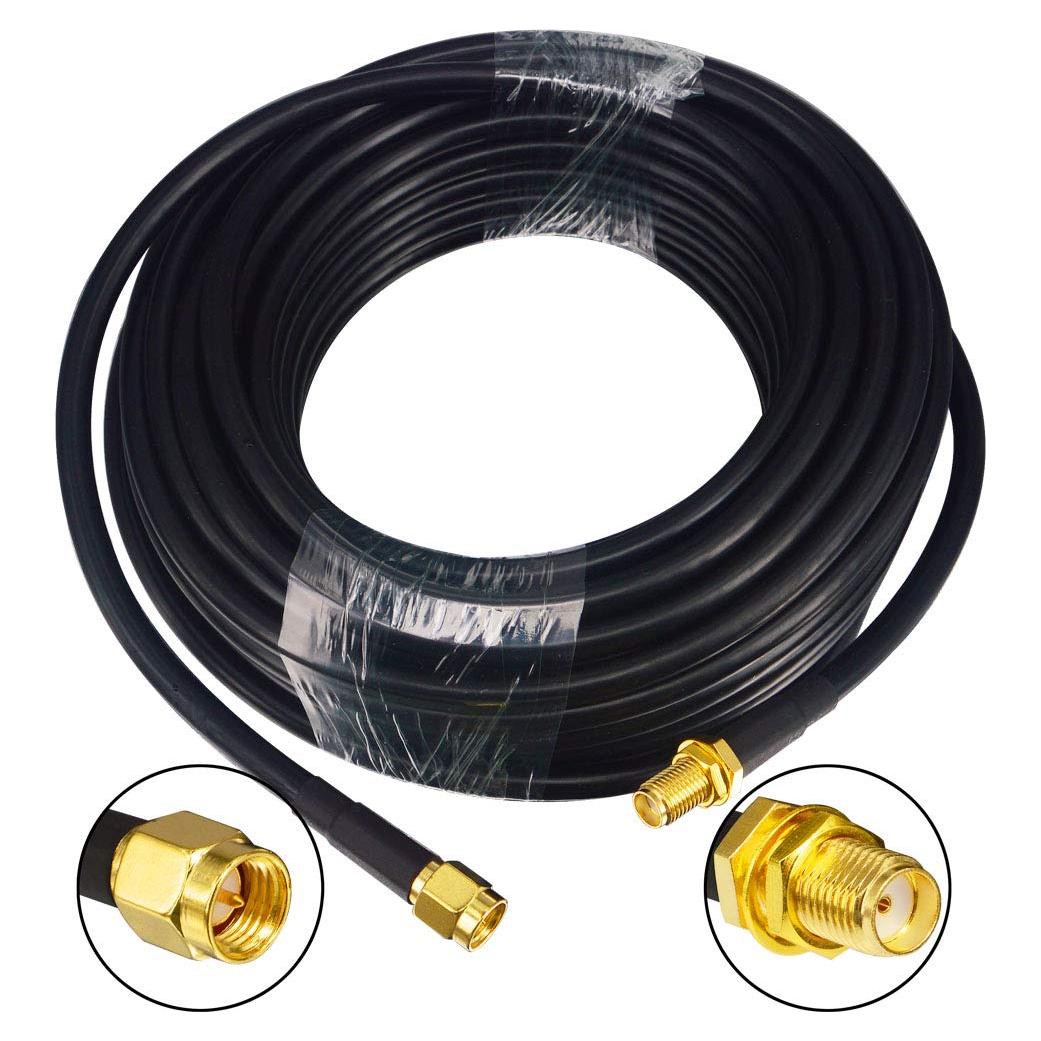 Cable de Extensión Coaxial SMA 10m YovKiss RG58 50 Ohm