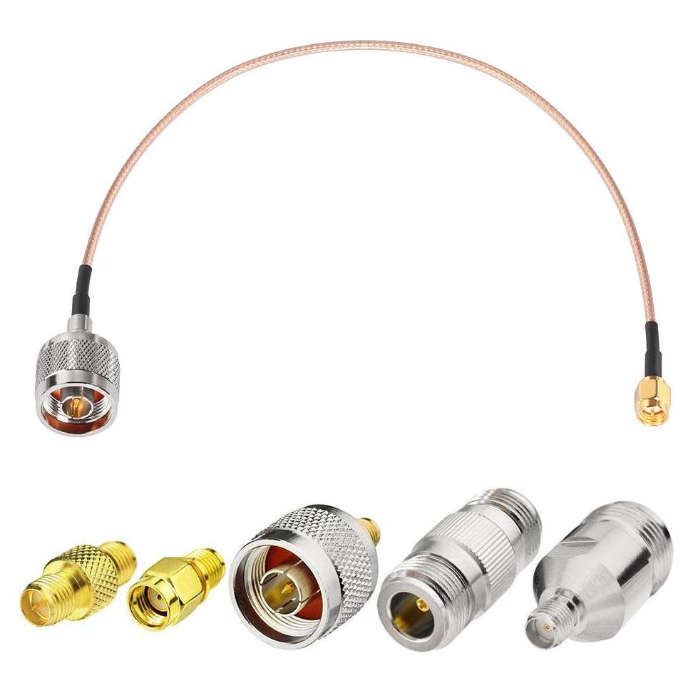 Cable Coaxial SMA Macho a N Macho 50cm + Kit Adaptadores