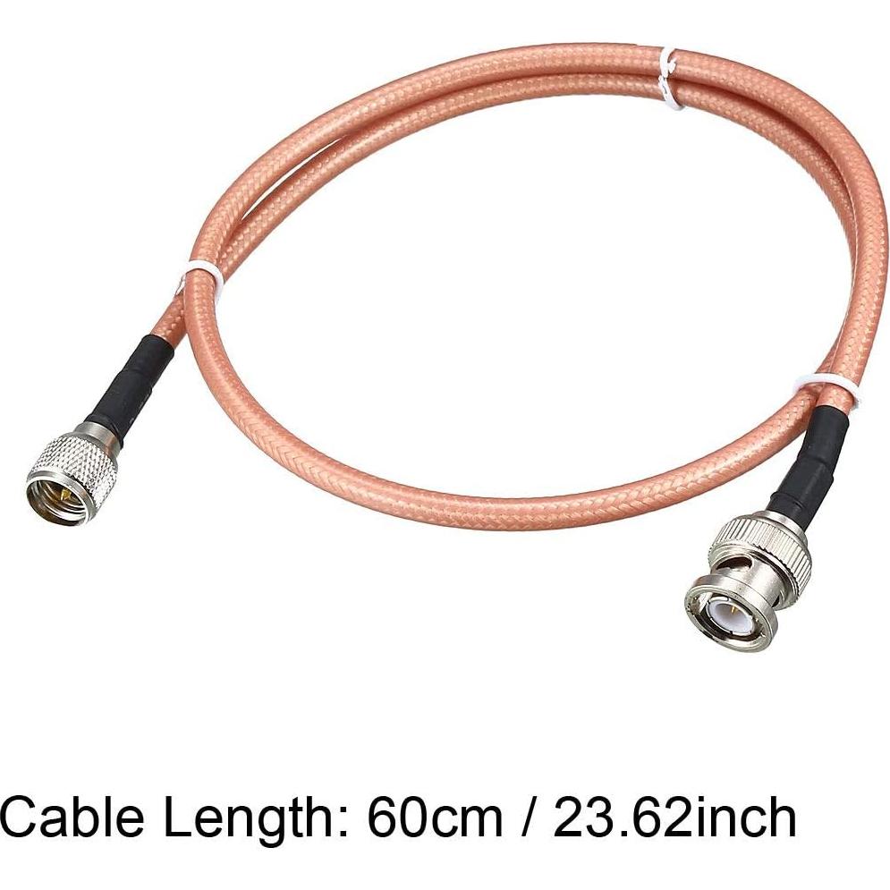 Cable Coaxial RF RG-142 uxcell BNC Macho a Mini UHF 60cm