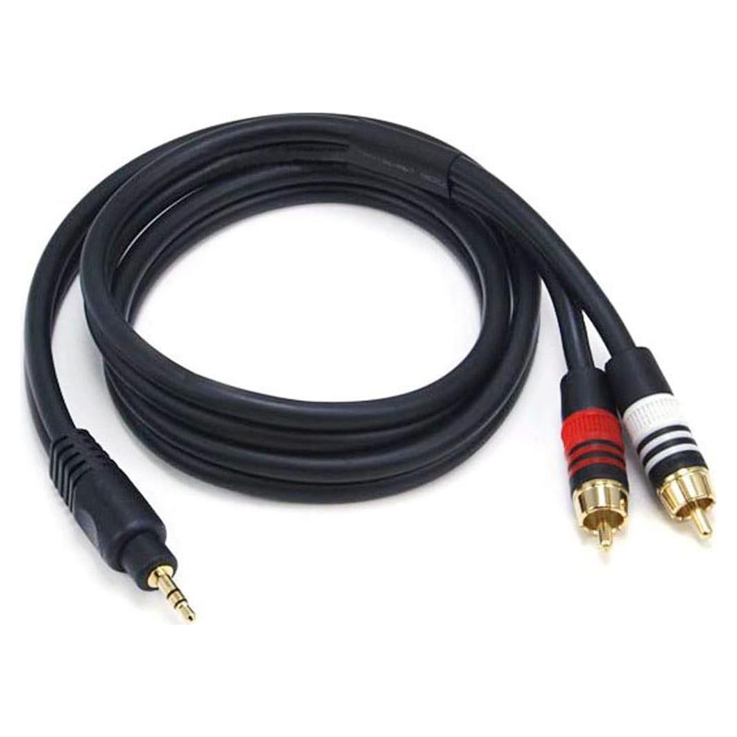 Cable de Audio Monoprice 0.91m Estéreo a 2 RCA Baño de Oro