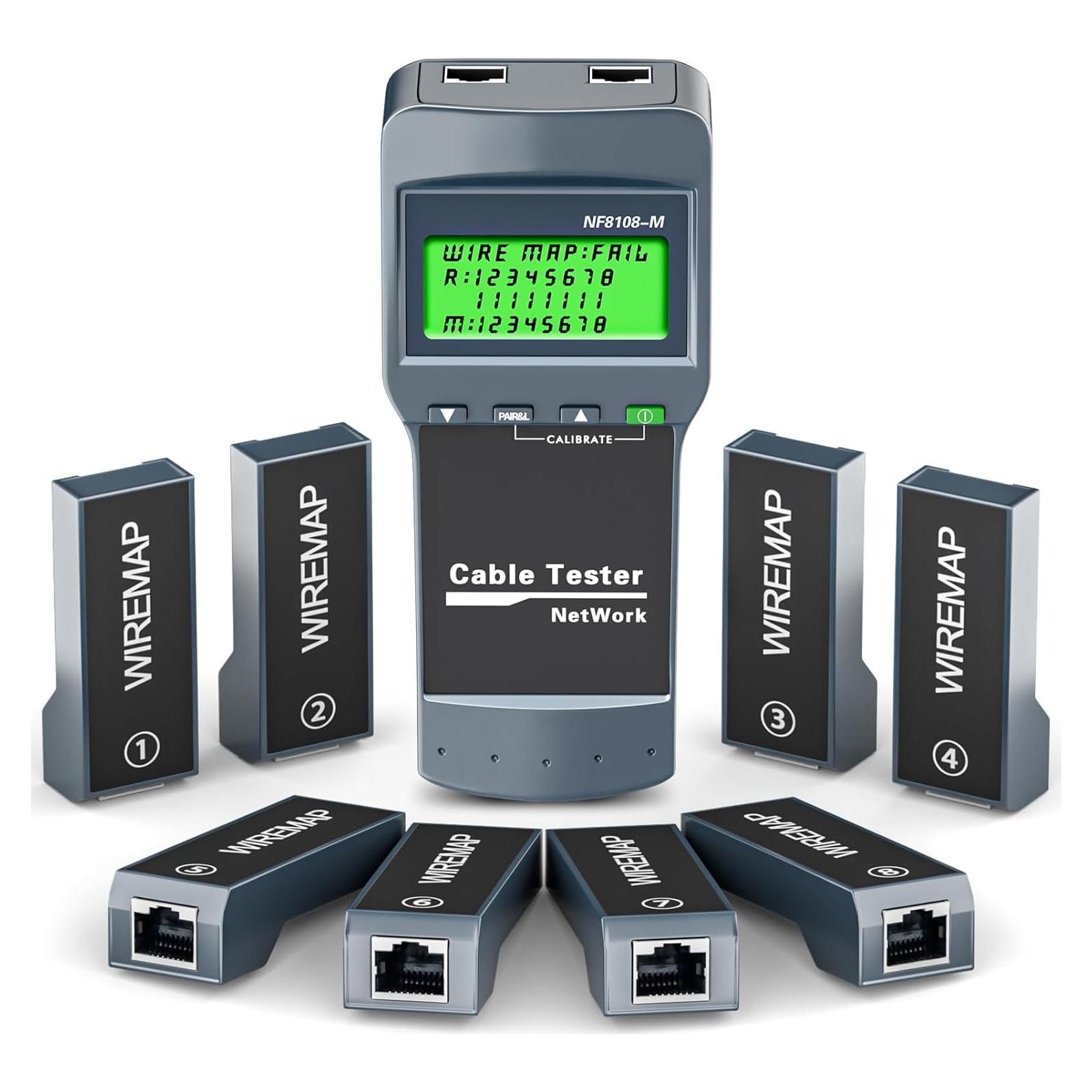 Probador de Cable de Red RJ45 VXSCAN NF8108-M 8 Unidades Remotas