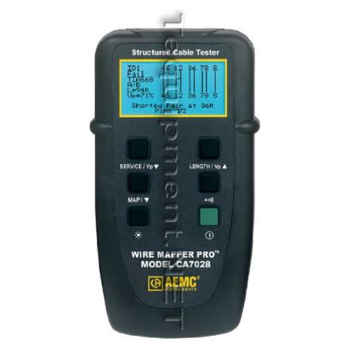 Mapeador de Cables Pro AEMC CA7028 - Probador LAN