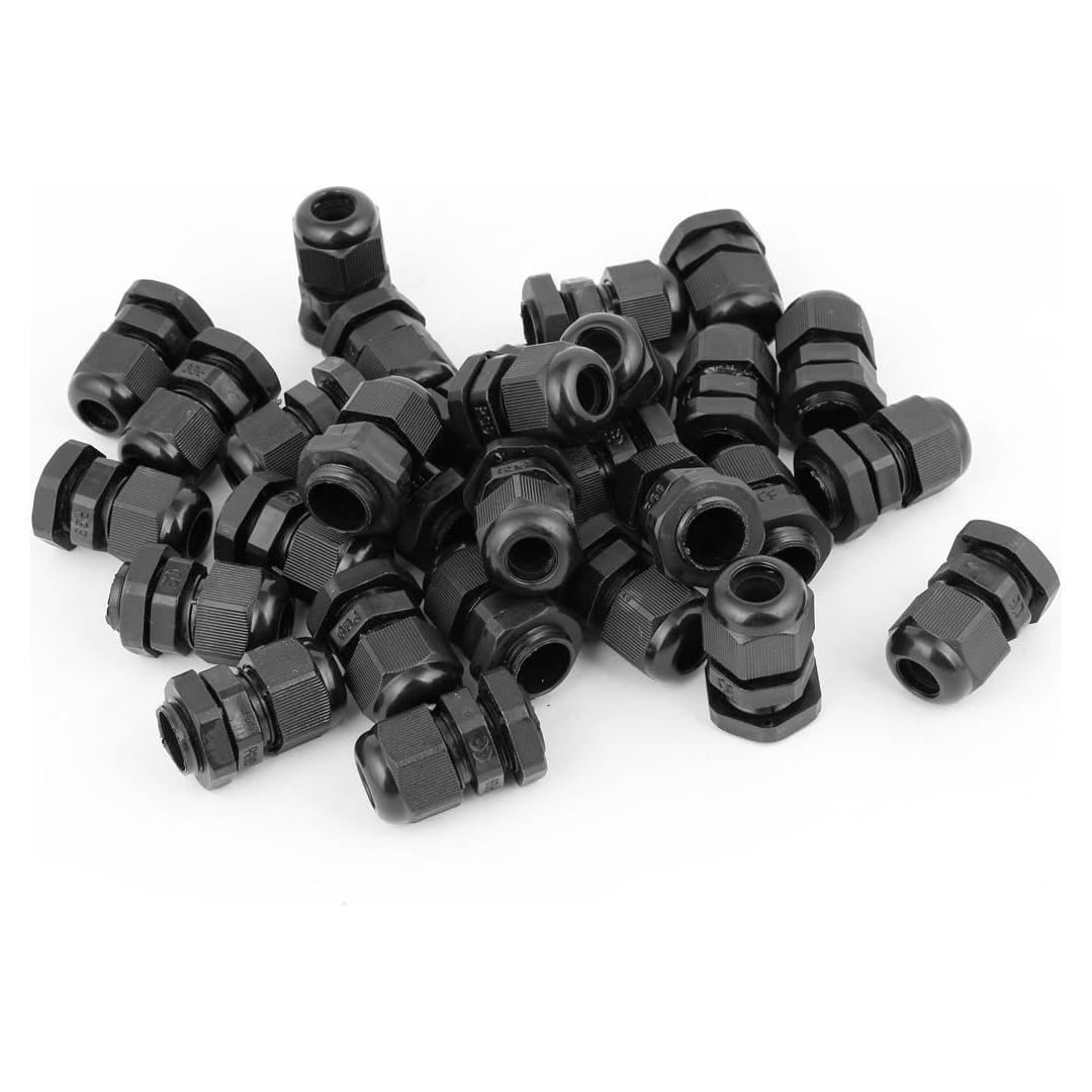 Conector de Plástico PG9 uxcell 36 Pcs para Cable 4-8mm