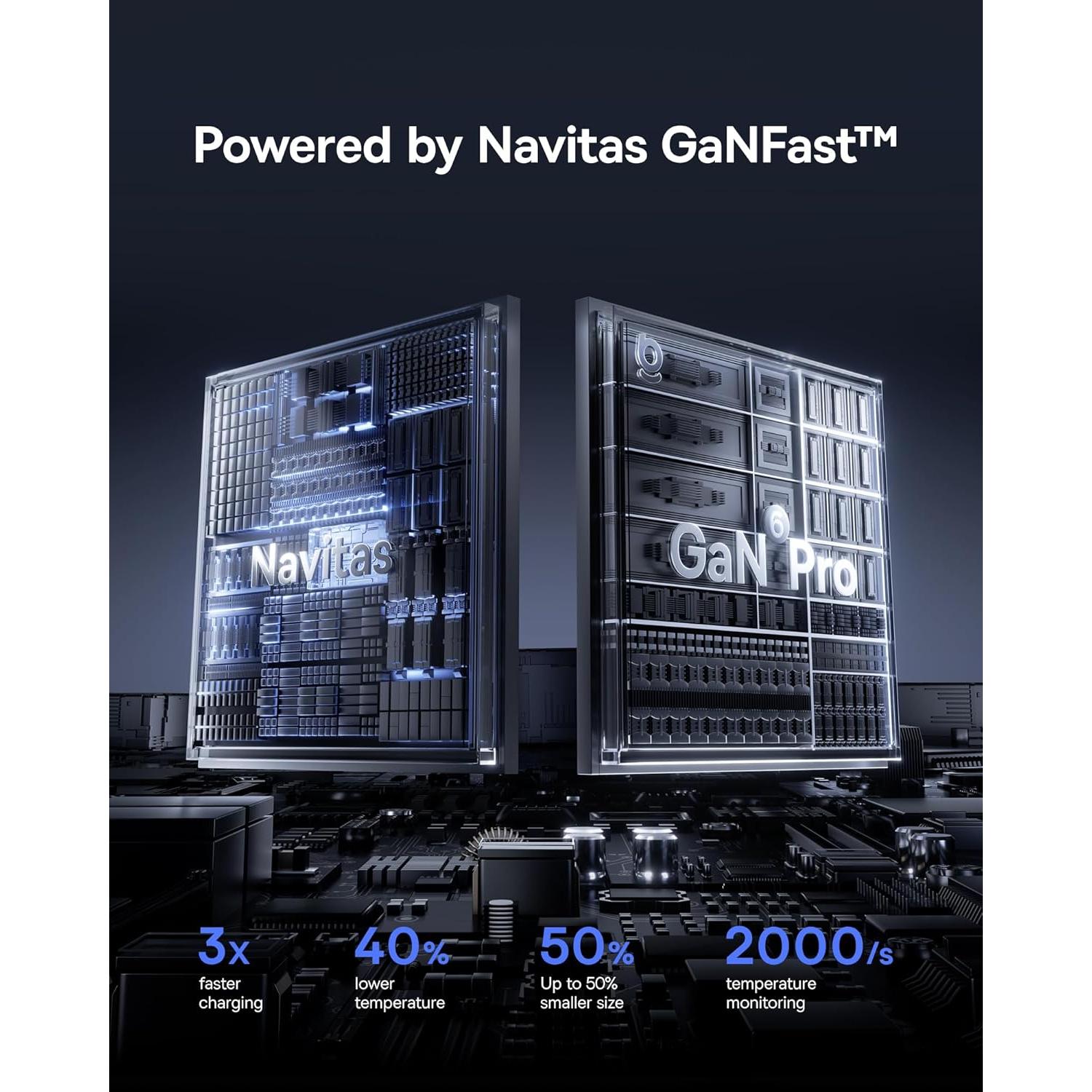 Cargador Baseus 67W USB C Rápido 3 Puertos PD/PPS Plegable