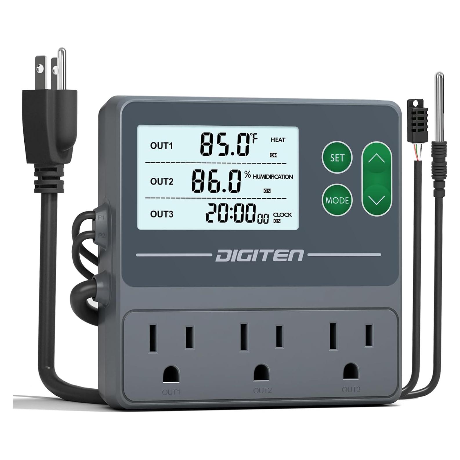 Controlador de Temperatura y Humedad DIGITEN THT1032 - Doble Sonda