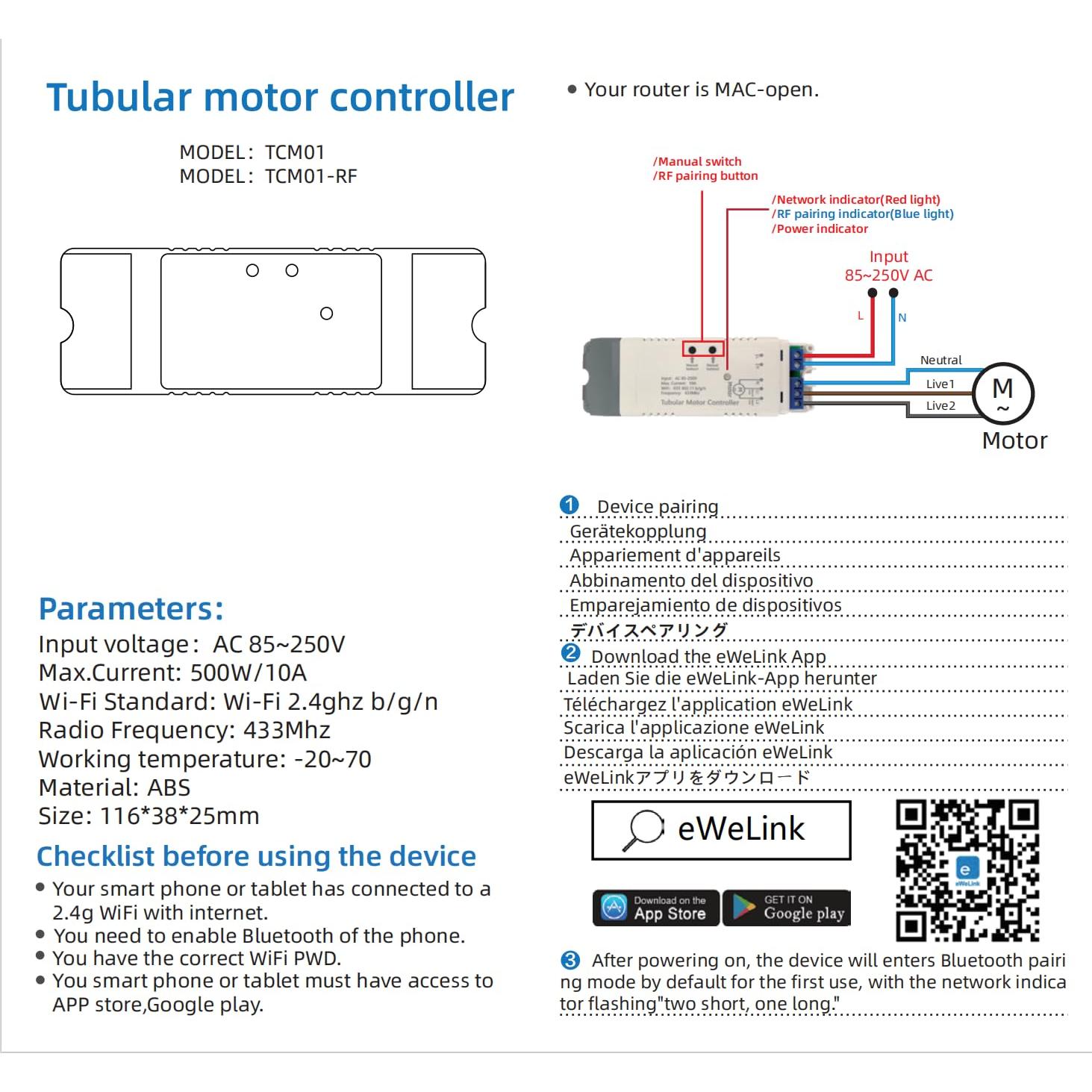 Interruptor WiFi Inteligente Huacaoe 10A para Actuadores