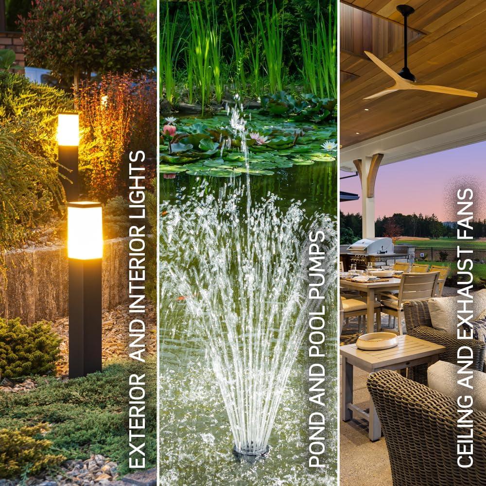 Interruptor Programable Astronómico Leviton VPT24-1PZ Blanco