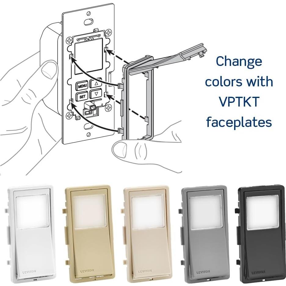 Interruptor Programable Astronómico Leviton VPT24-1PZ Blanco