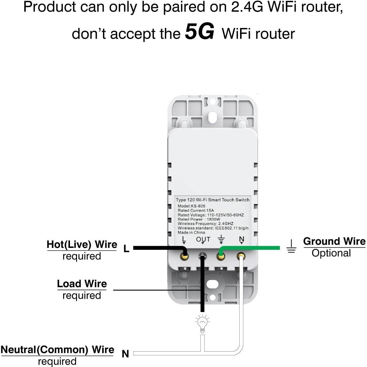 Interruptor de Luz Inteligente Micmi, Control Remoto WiFi, 2 Pzas
