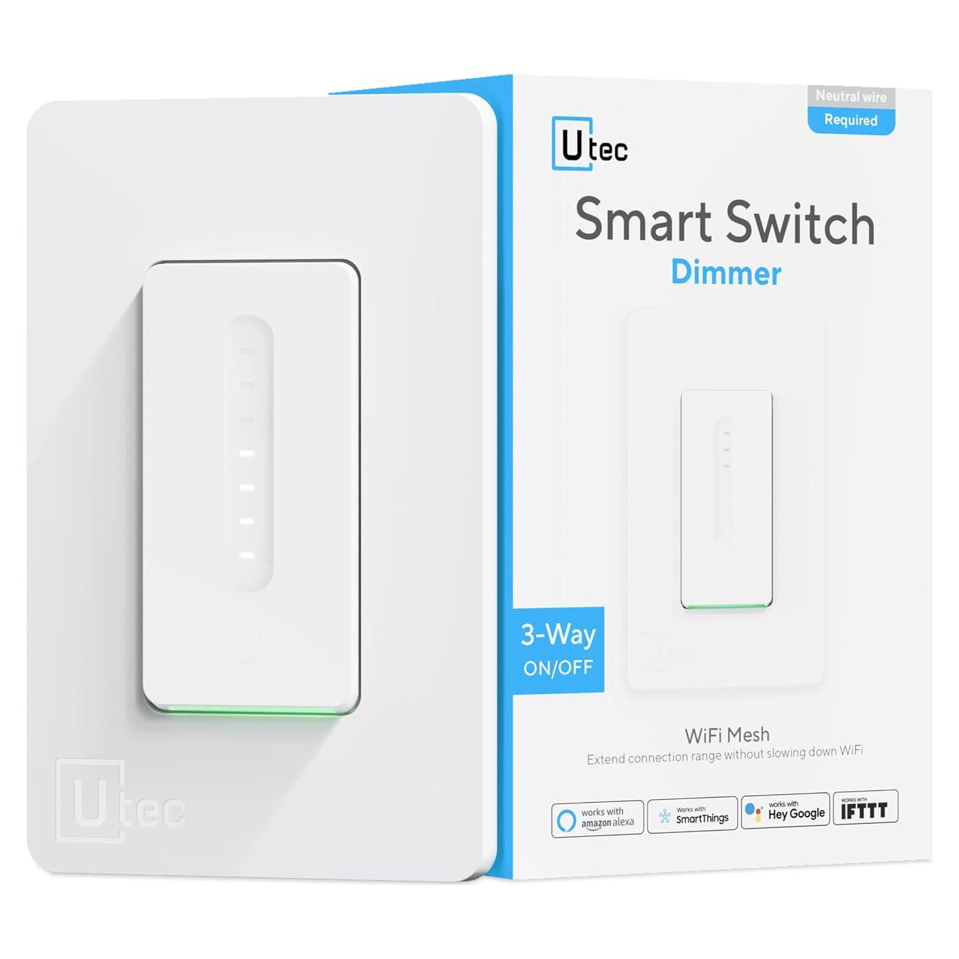 Interruptor Regulador Inteligente U-tec 3 Vías WiFi 2.4GHz