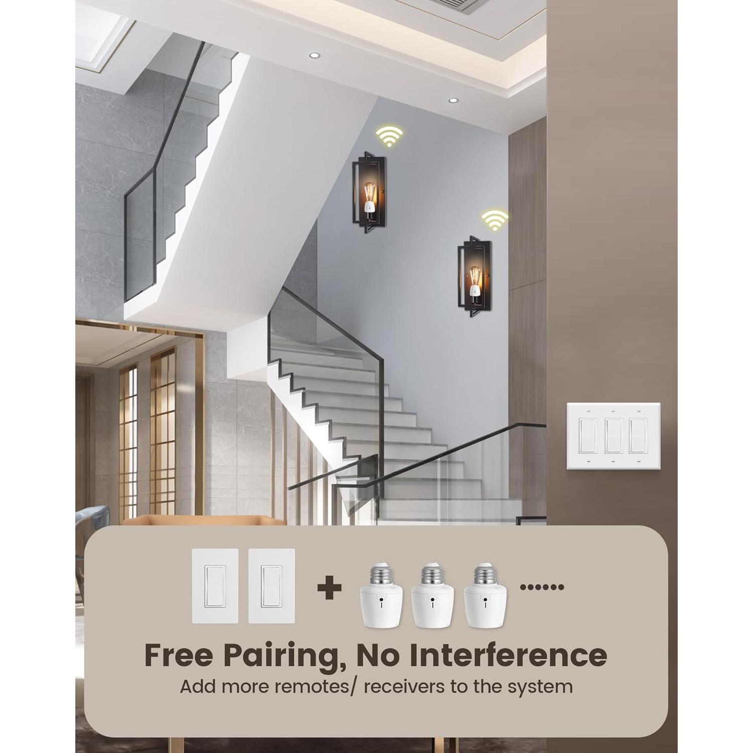 Enchufe de Luz Inalámbrico SURAIELEC con Control Remoto E26