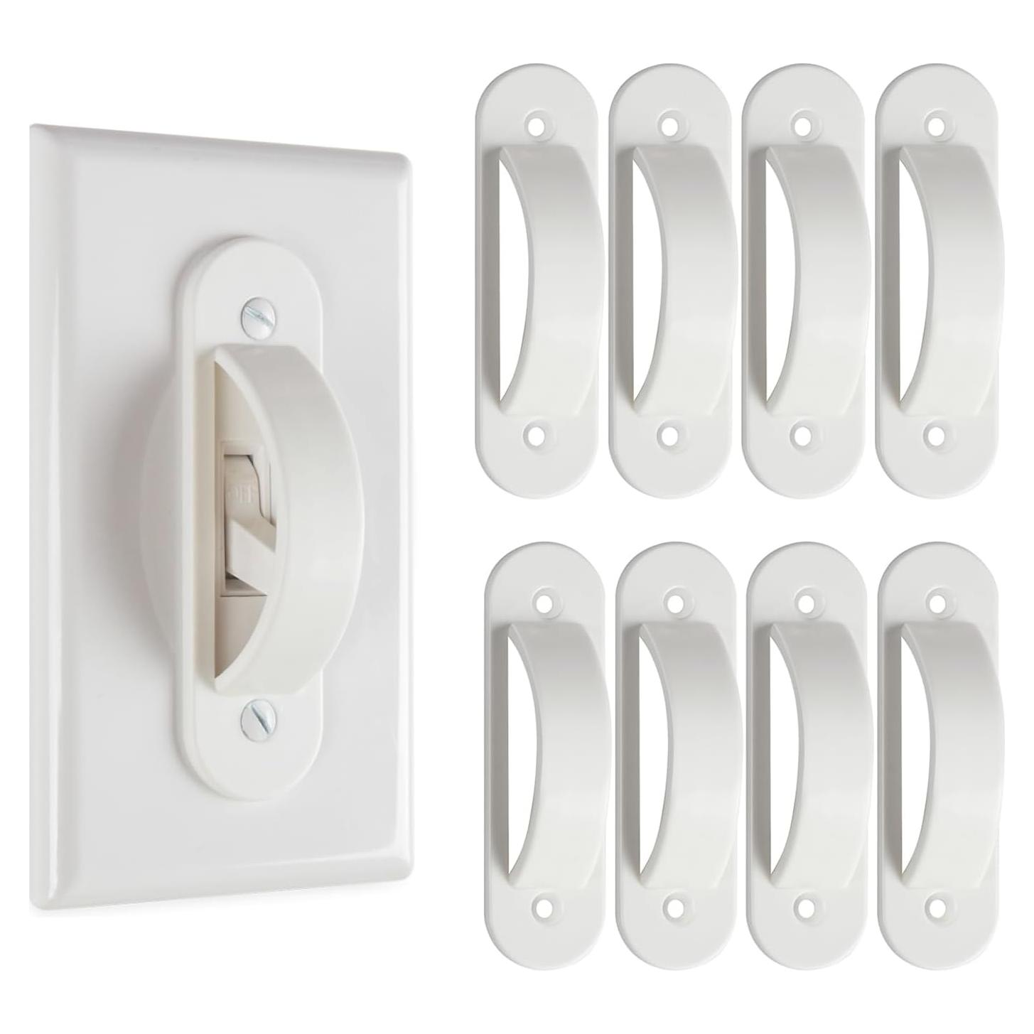 Cubiertas de Interruptores de Luz Lisol 8 Piezas Blanco Seguridad