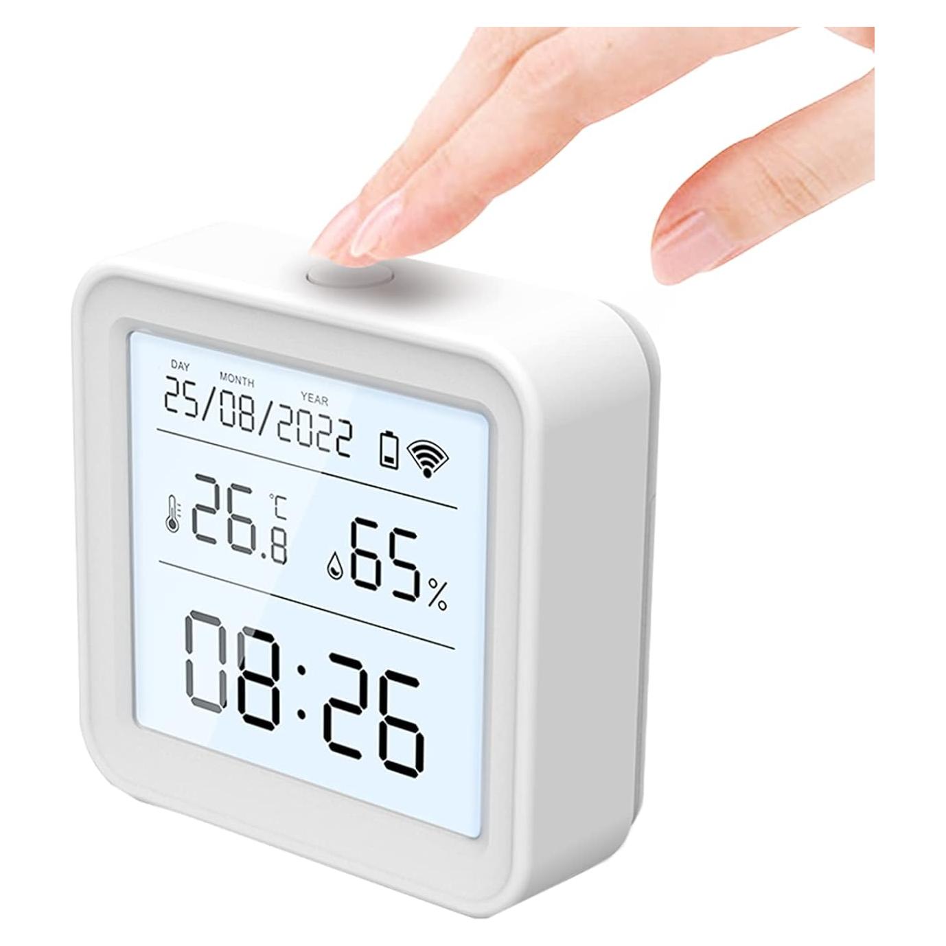 Sensor de Temperatura y Humedad eMylo Zigbee, Compatible con Alexa