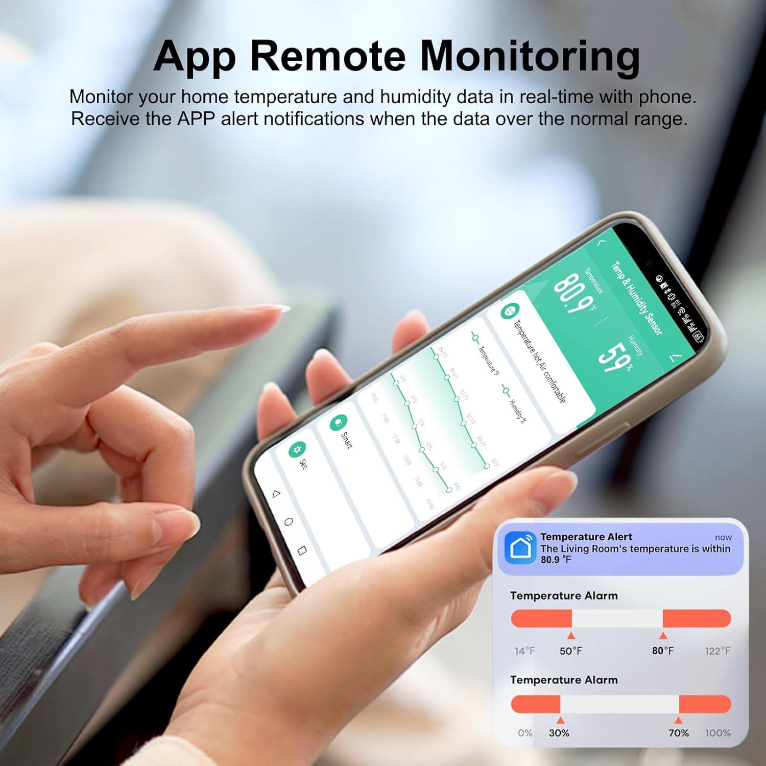 Higrómetro Termómetro Inteligente PHOVOLT IP65 2 Paquete
