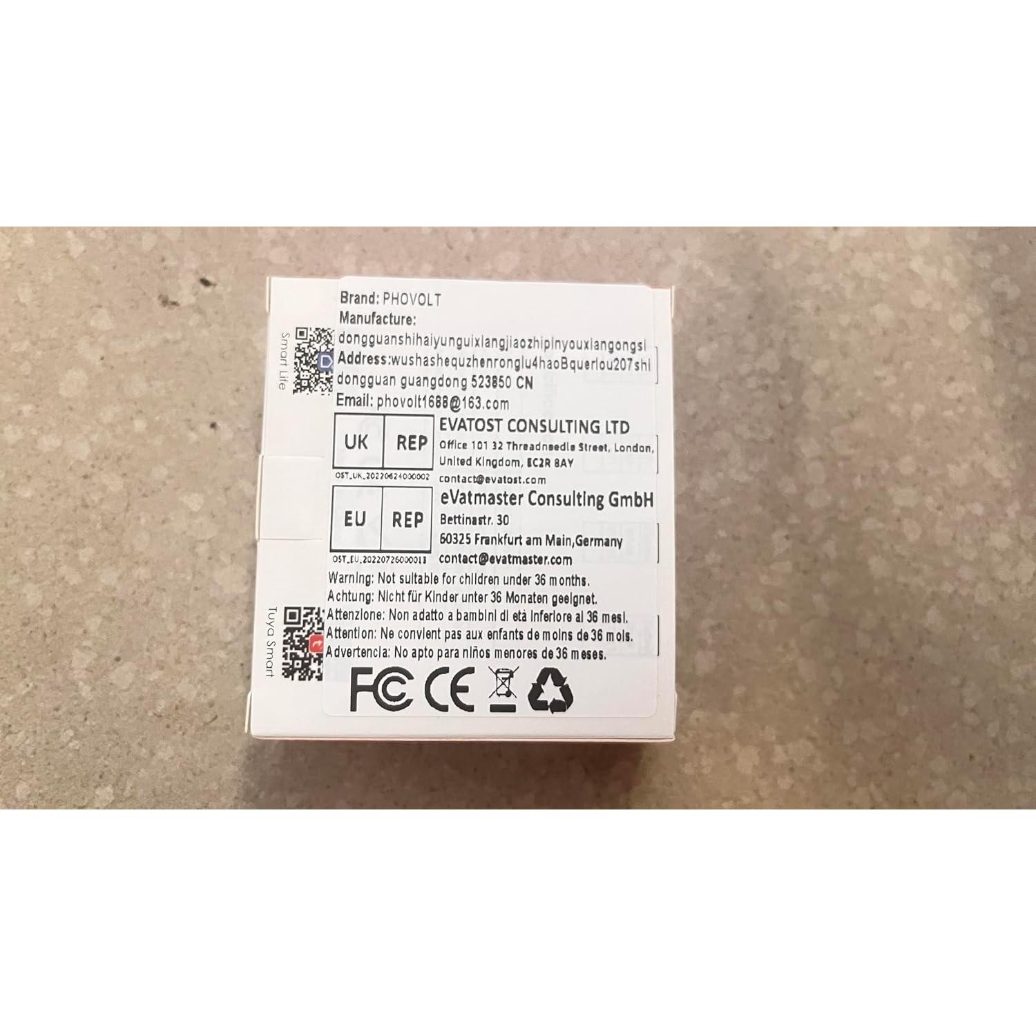 Higrómetro Termómetro Inteligente PHOVOLT IP65 2 Paquete