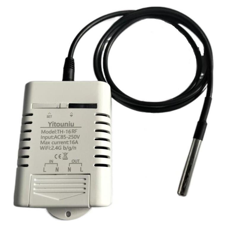Interruptor Remoto Inalámbrico Yitouniu TH16 16A WiFi Control Temperatura