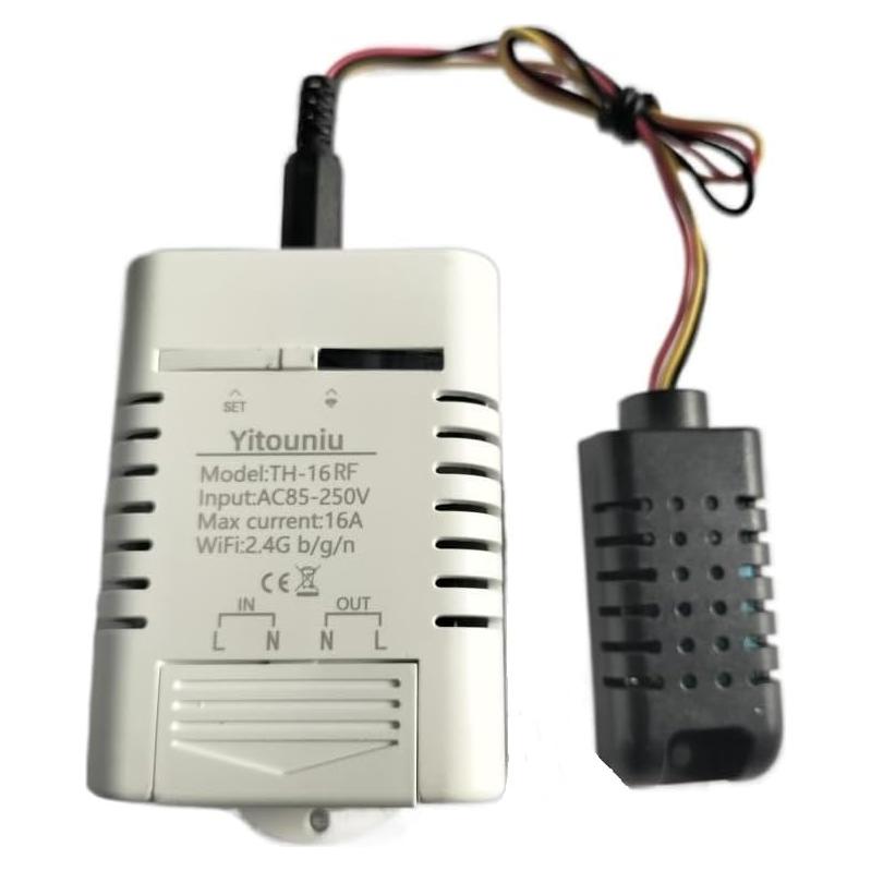 Interruptor Inteligente eWeLink TH16 WiFi 16A Control Temperatura y Humedad
