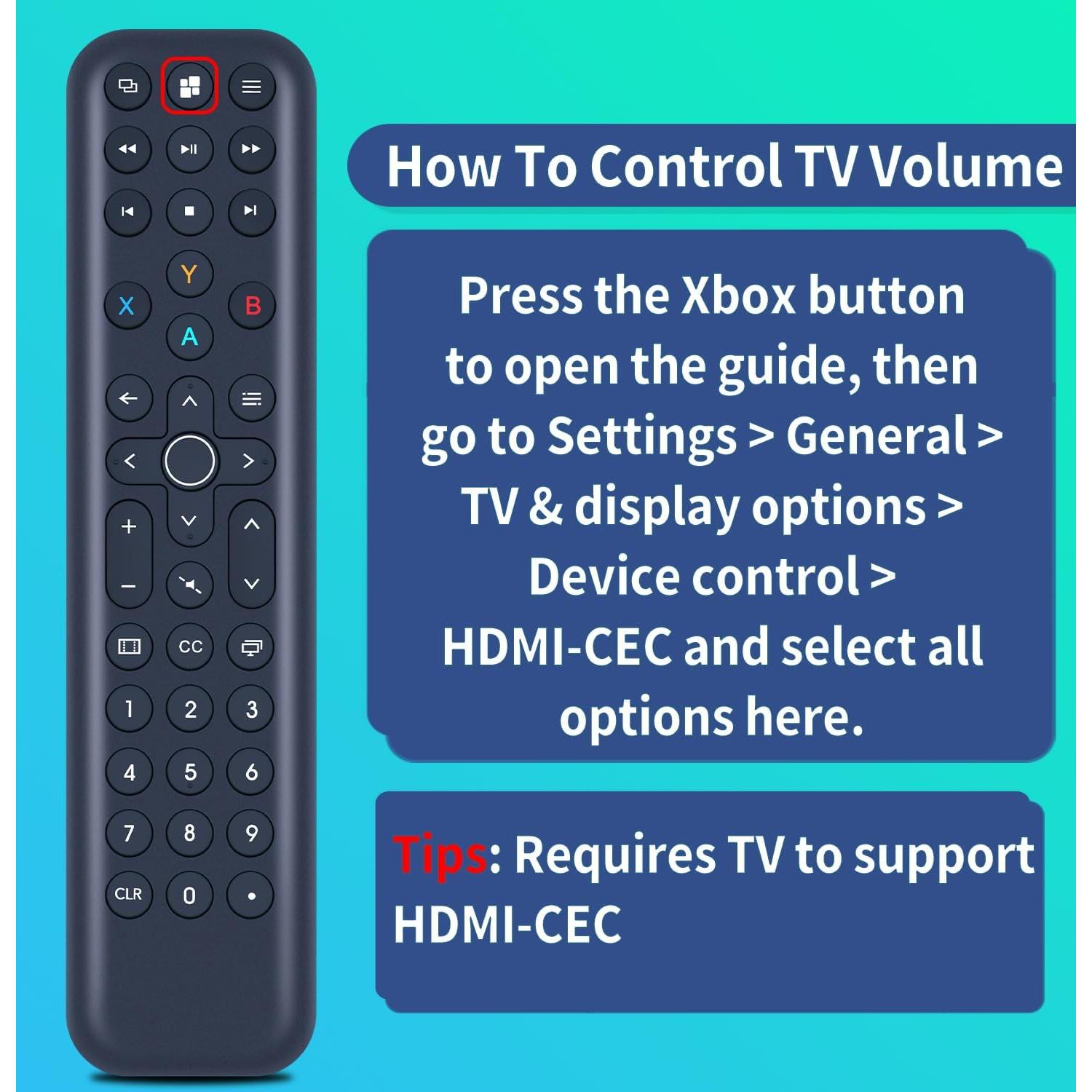 Control Remoto de Medios 8Bitdo para Xbox One/Series X|S - Negro