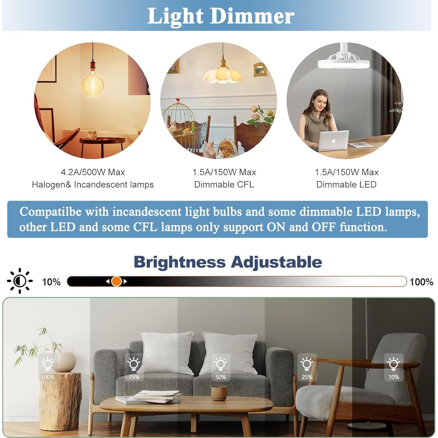 Control Remoto Hunter RC-5T1 para Ventilador de Techo 3 Velocidades