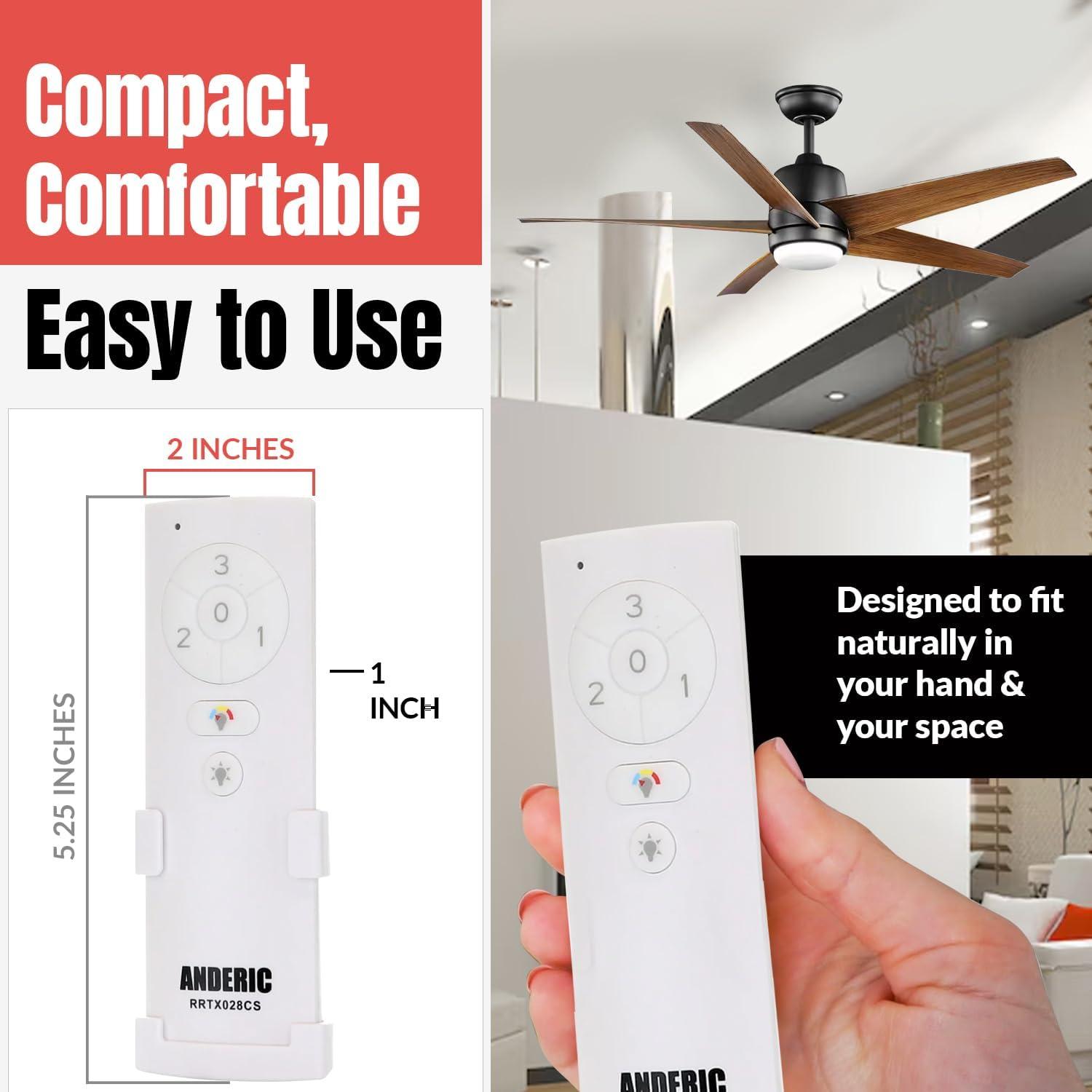 Control Remoto Anderic RRTX028C-S para Ventilador de Techo