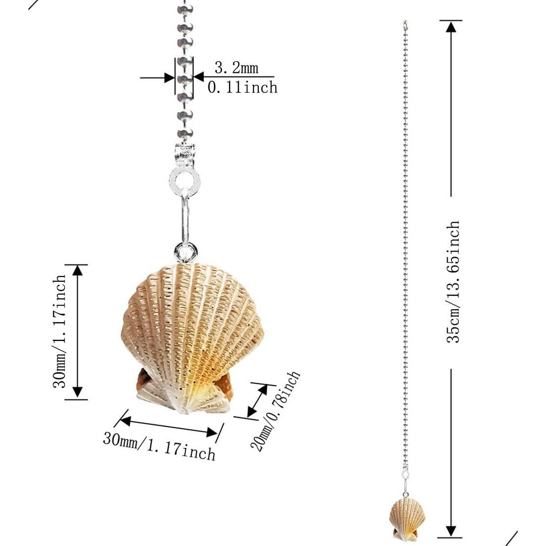 Extensor de cadena de tirón decorativo Hyamass 30 cm con concha