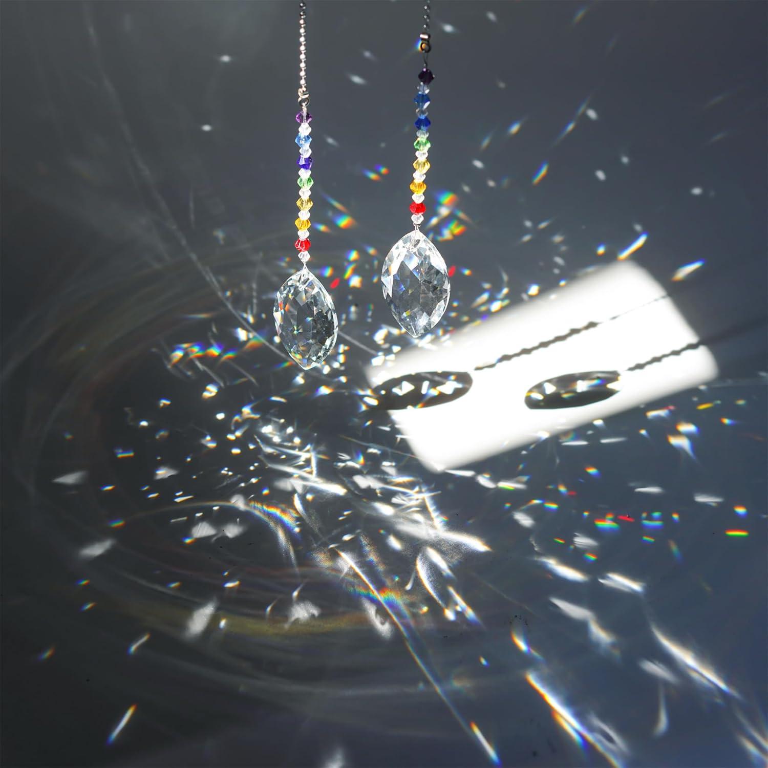 Cadenas de Tirar para Ventilador de Techo H&D 42.7 cm Cristal