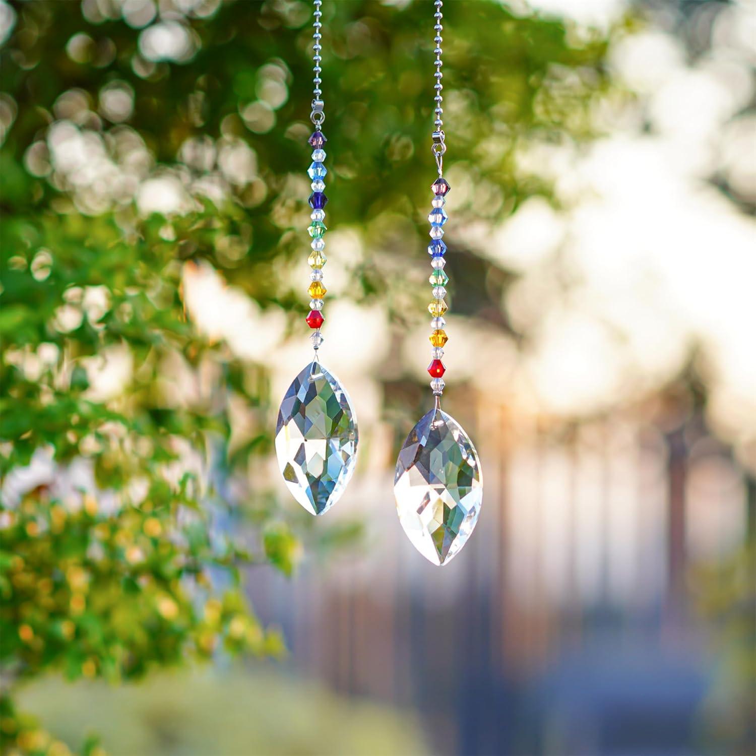 Cadenas de Tirar para Ventilador de Techo H&D 42.7 cm Cristal