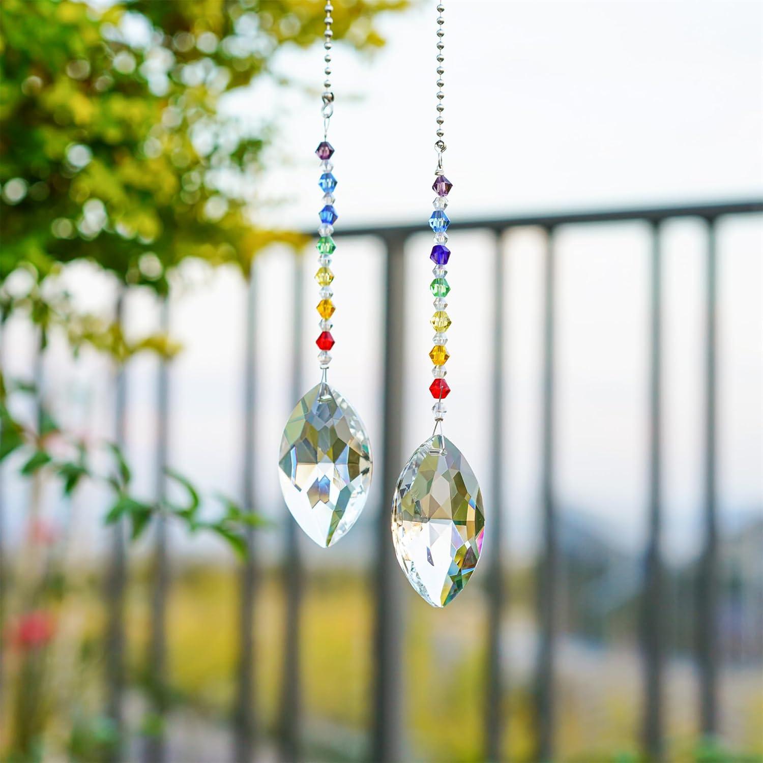 Cadenas de Tirar para Ventilador de Techo H&D 42.7 cm Cristal