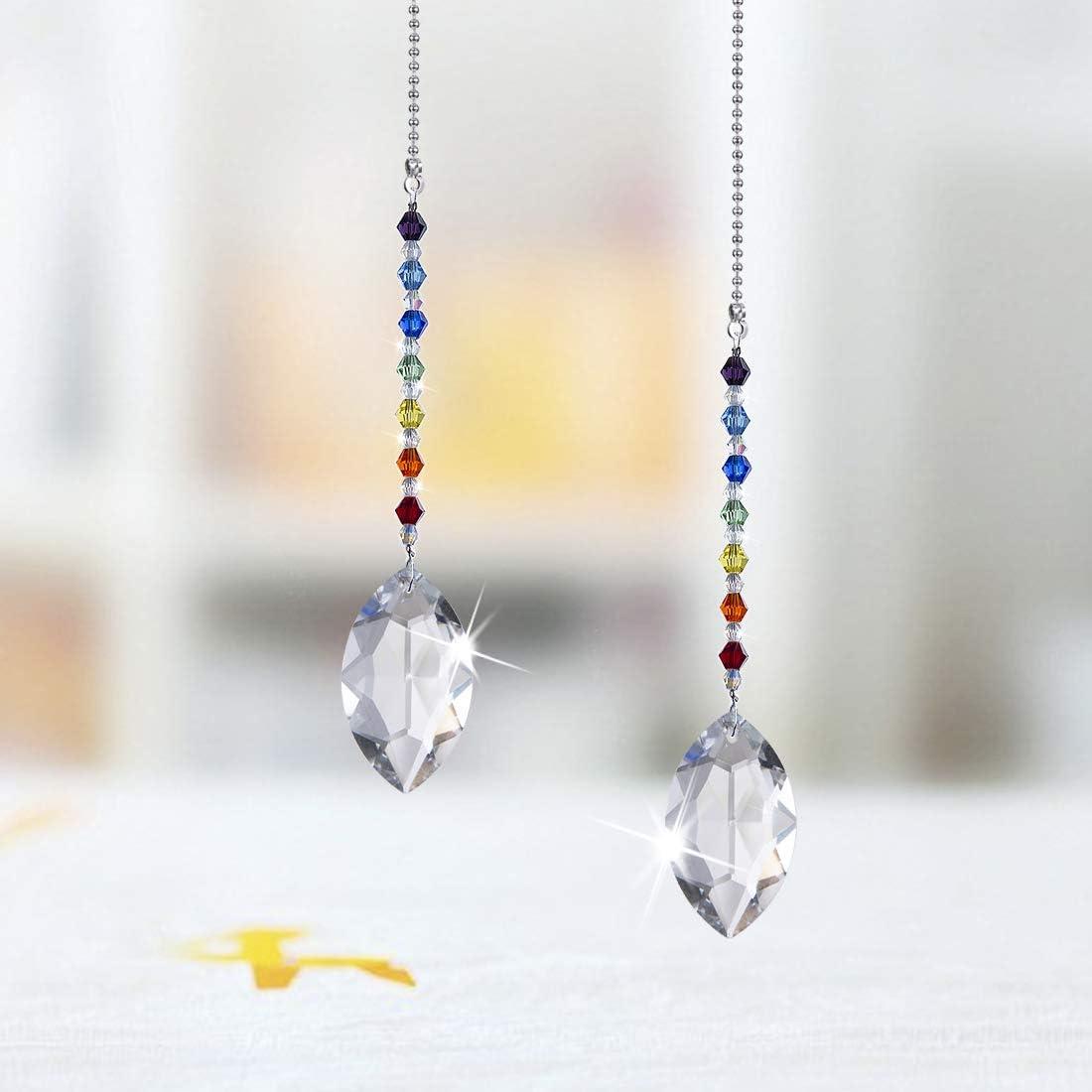 Cadenas de Tirar para Ventilador de Techo H&D 42.7 cm Cristal