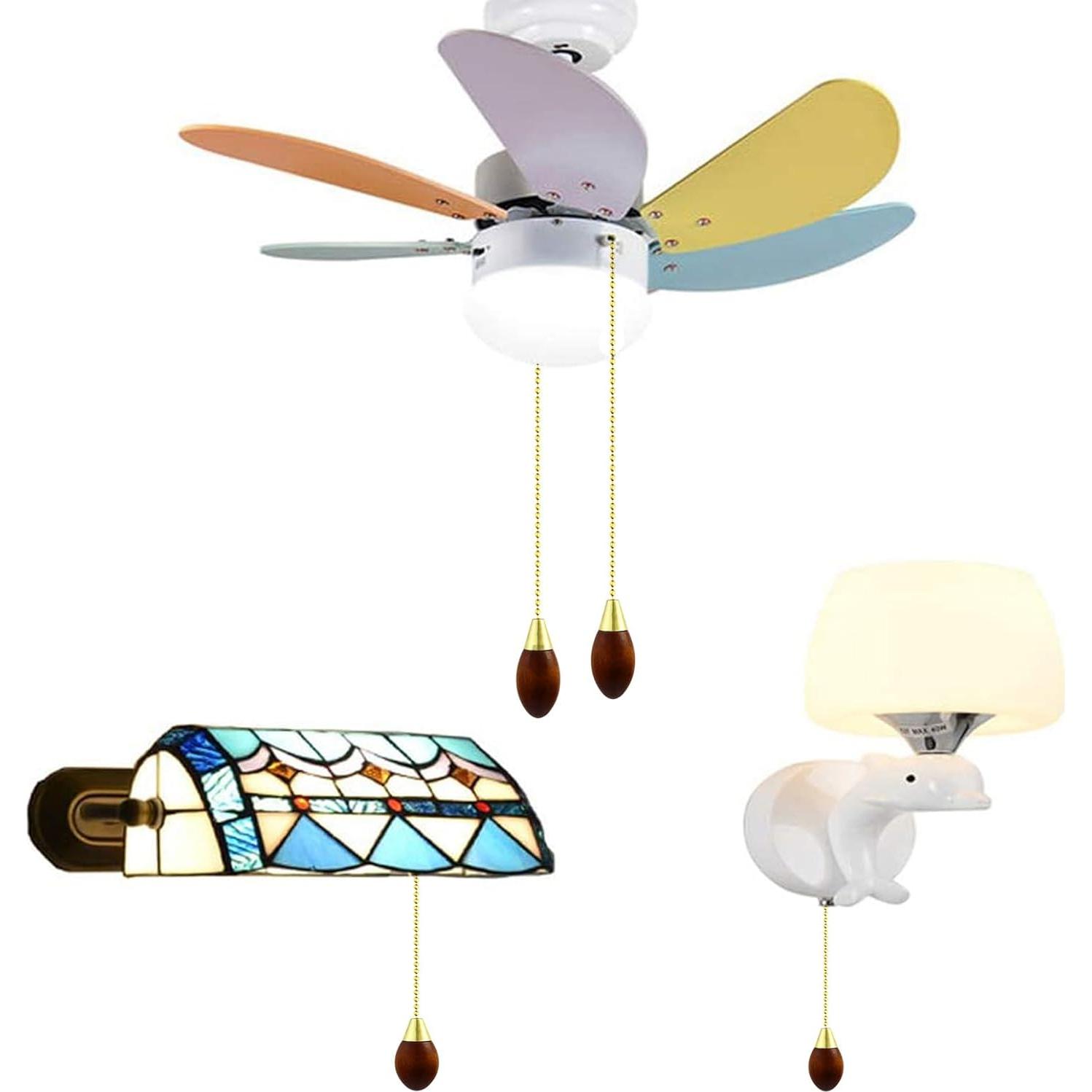 Cadenas de Extensión para Ventilador de Techo Hyamass 34.2 cm Dorado