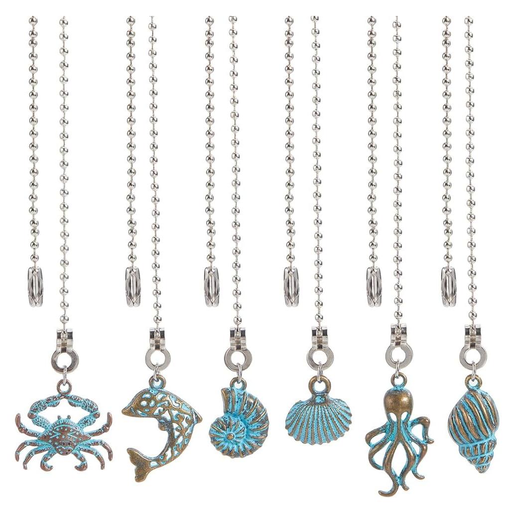 Cadena de Tirar para Ventilador de Techo CRASPIRE 12Pcs Marino