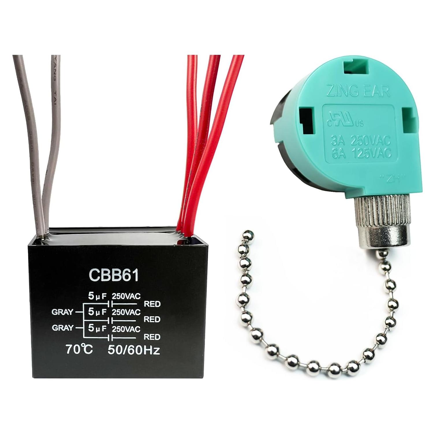 Interruptor de cadena YukiHalu para ventilador de techo 3 velocidades