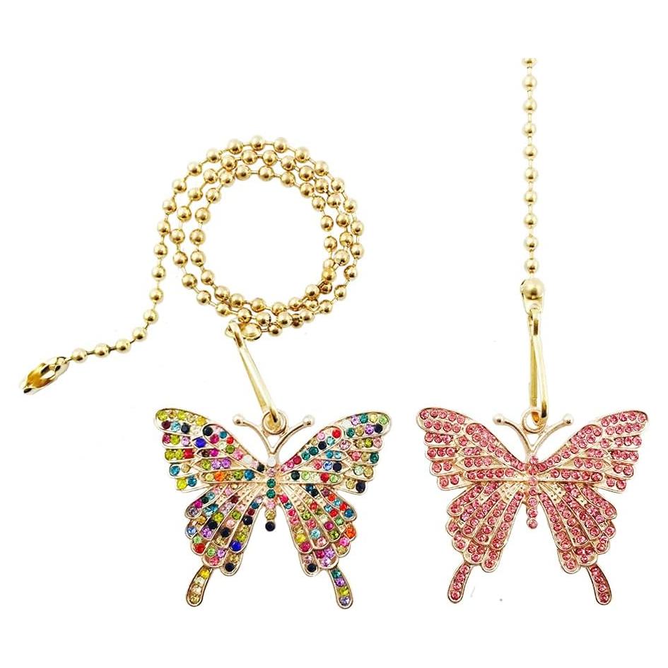 Cadena de Extensión para Luz de Ventilador Swiky - Mariposa Rosa y Variada