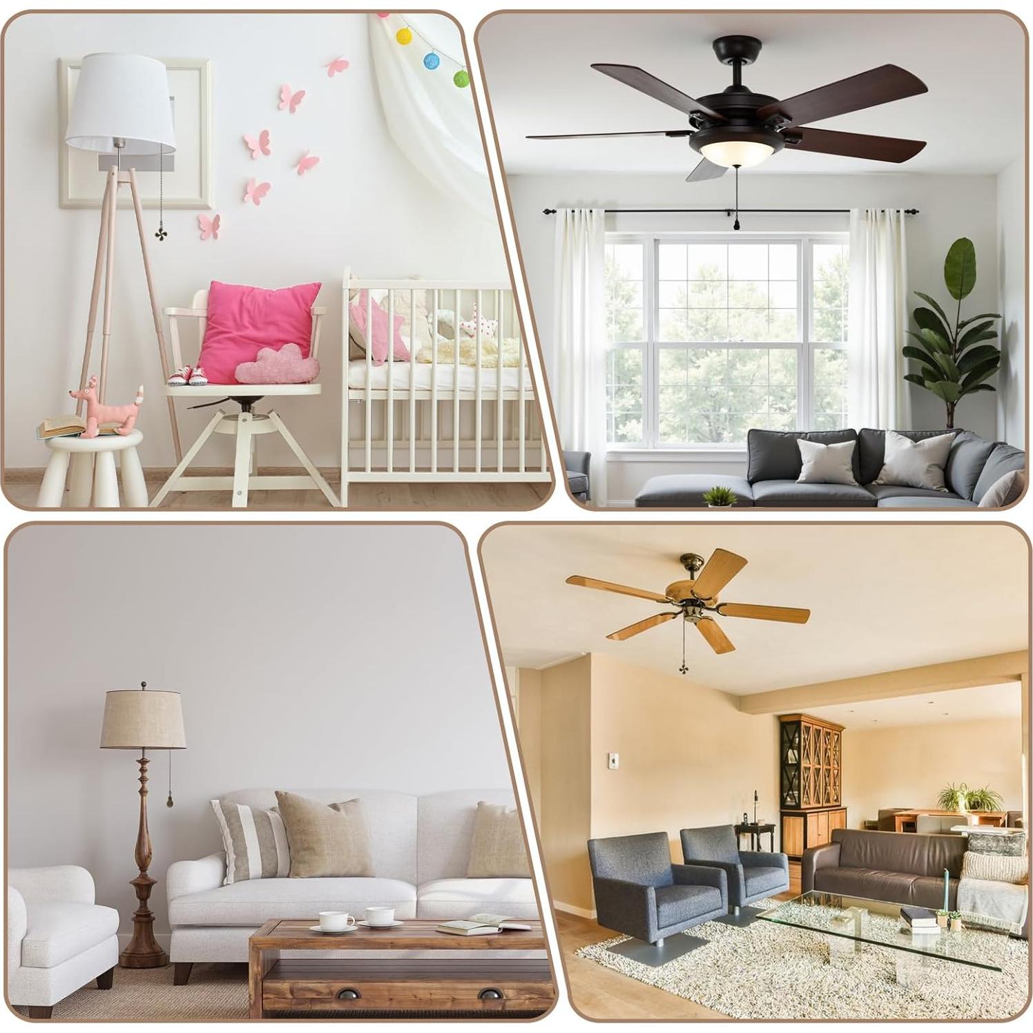 Extensores de Cadena para Ventilador de Techo YBEATY 4 Pcs