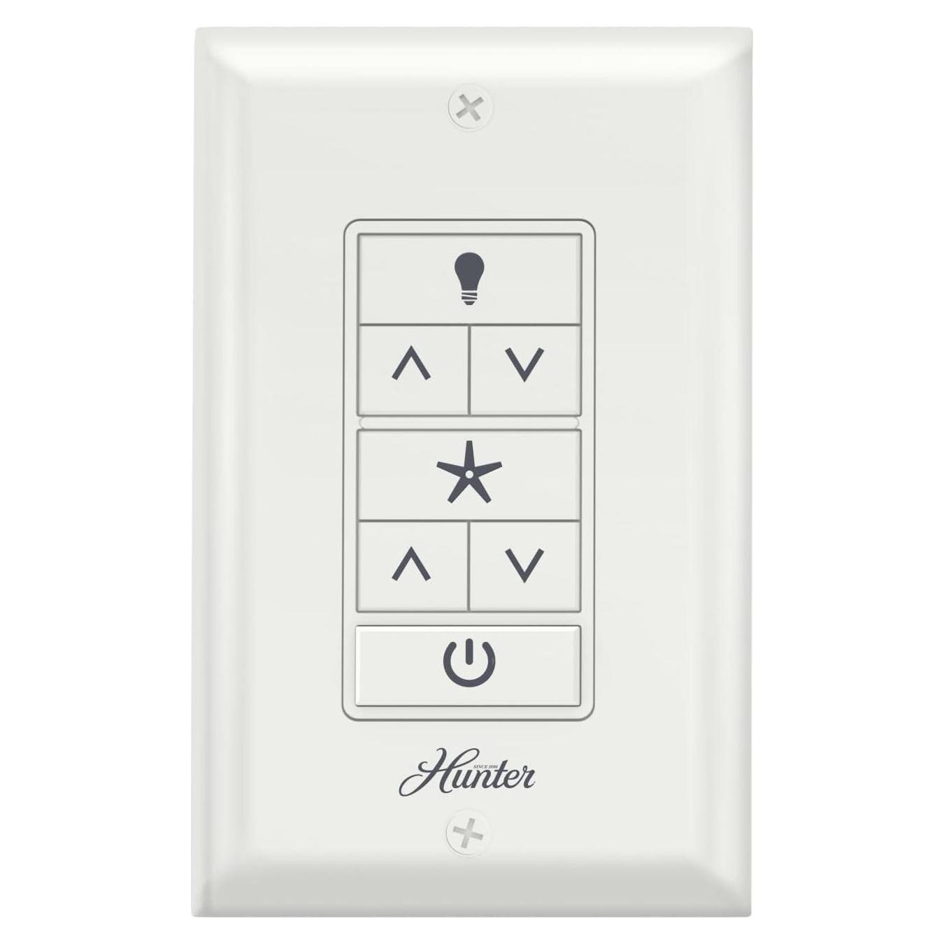 Control de Pared Hunter 99815 para Ventilador y Luz Blanco