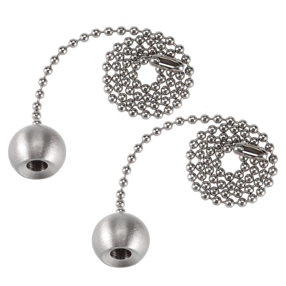 Cadena de Tirador Decorativa uxcell de Níquel Cepillado 30 cm - Paquete de 2